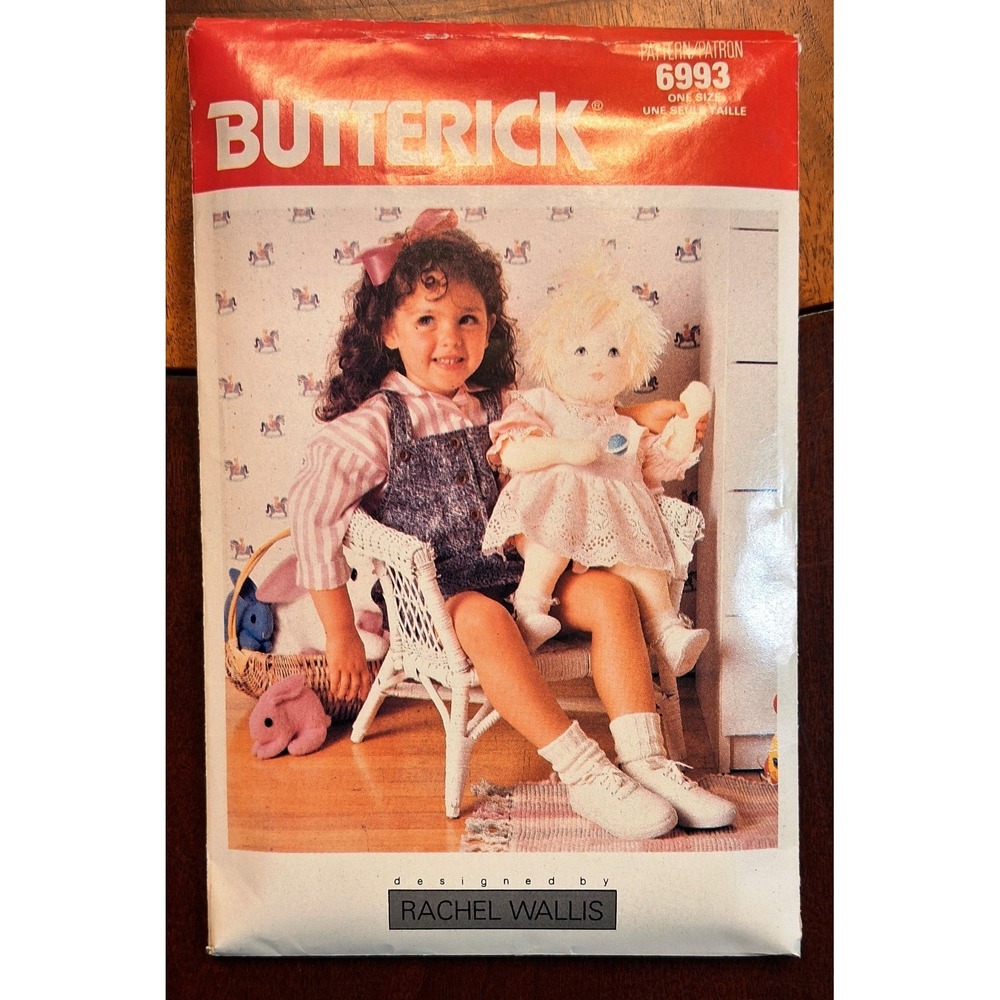 Butterick Doll & Clothes designed by‎ Rachel Wallis Pattern #6993
